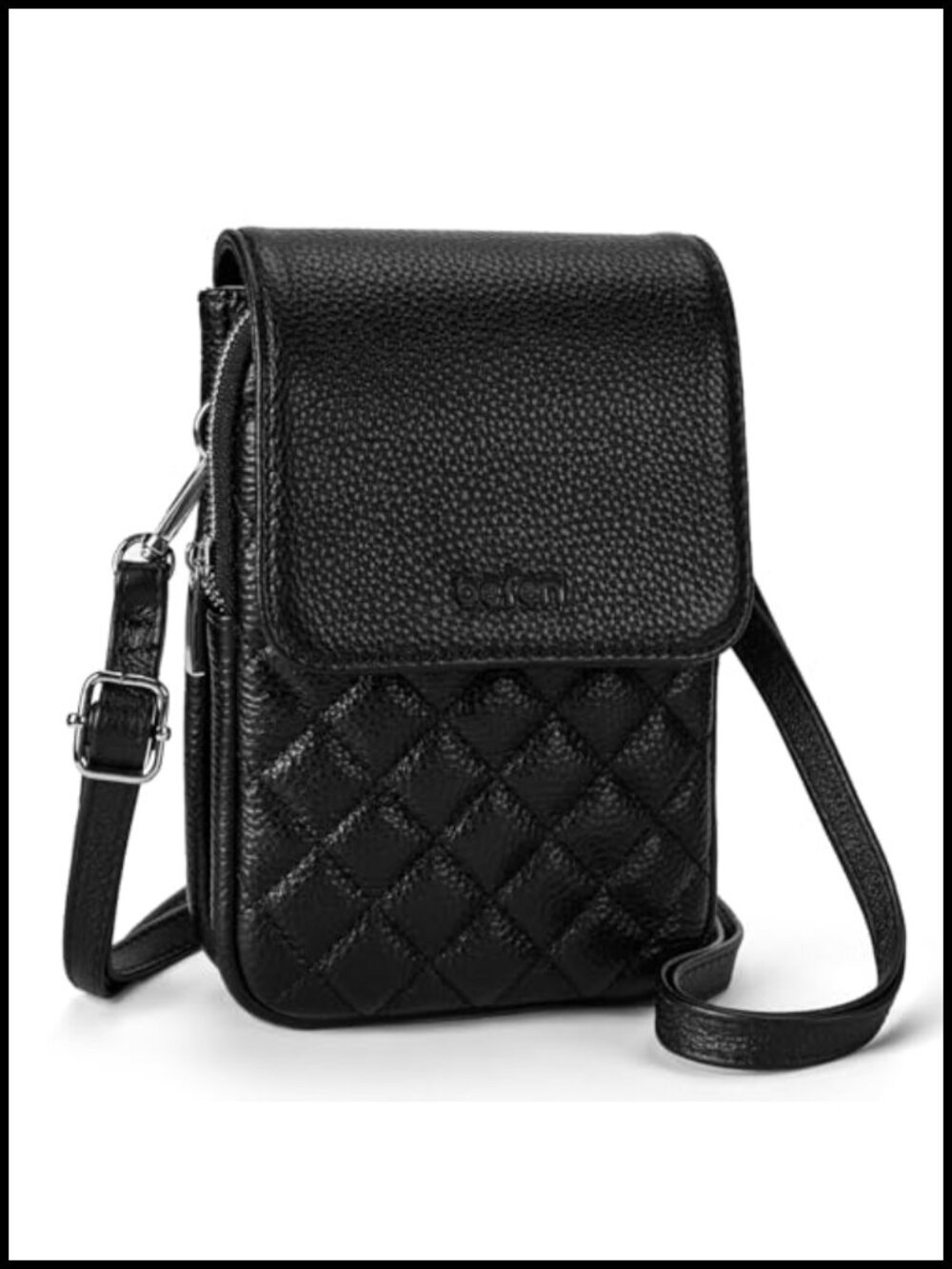 Genuine Leather Crossbody Bag RFID Blocking Wallet